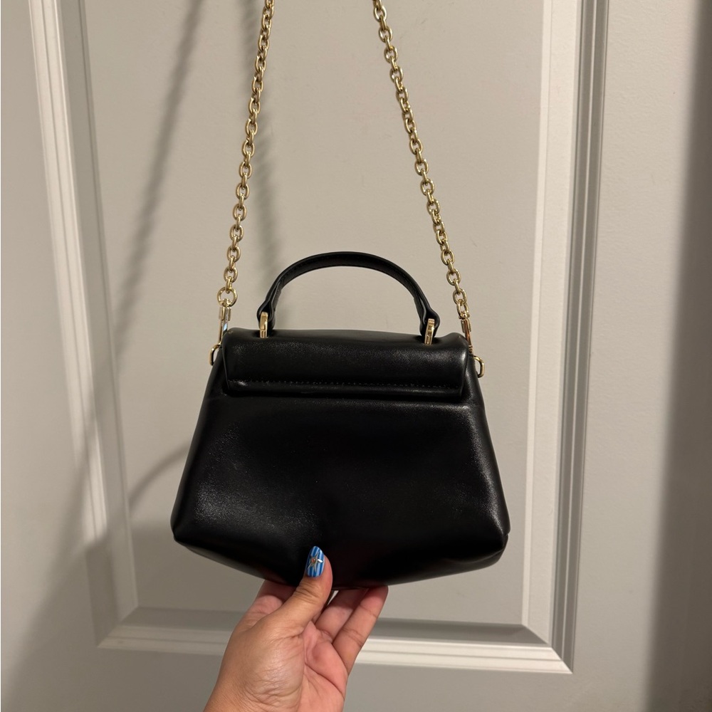 Ted Baker Black Mini Bag with Gold Chain - Picture 4 of 4